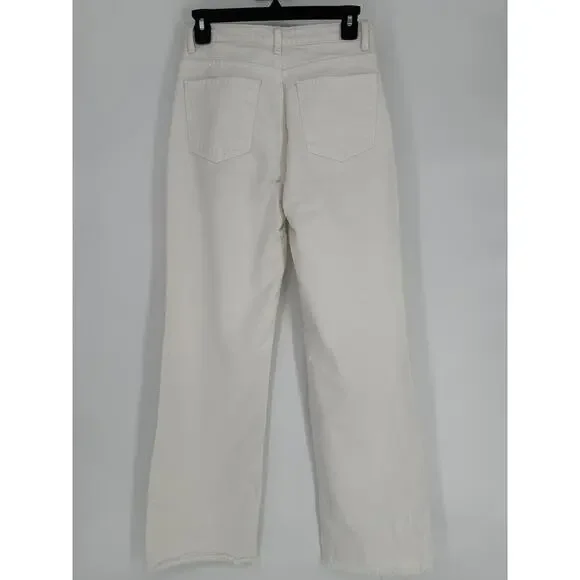 Trendyol Collection White Ripped High Waist Wide Leg Loose fit Jeans Size 6 
US - Picture 2 of 7